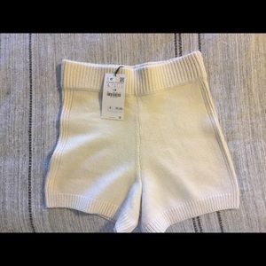 Zara high waisted knit shorts and top.